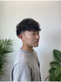 『ツイストスパイラルパーマ+ショートマッシュ』