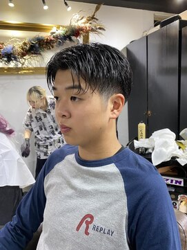 アルカナ 明治神宮前原宿(ARCANA) ハイライト マッシュパーマ ウルフ アッシュブラック