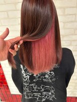 ビスイル 秋葉原店(Vis ill)&nbsp;インナーカラー艶髪ネイビーグレーアッシュピンク大人美人