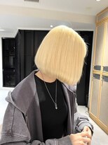 【柴田優香】ブリーチ抜きっぱなしブロンド/ホワイトブロンド