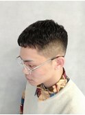 オシャレ濡れパンベリーショートフェードスタイル【新大阪】