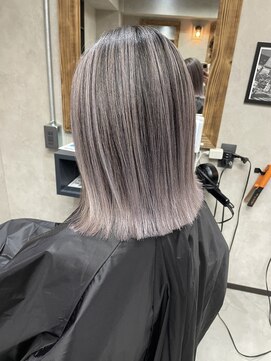 サニー 渋谷(SUNNY) バレイヤージュ、ハイライト、レイヤーロング、グレーベージュ