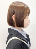 【モリオ松戸　石山】ストレートボブぷつっと顎ラインボブ前髪有