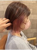アクセントインナーカラー★お洒落ボブ♪