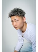 ホワイトハイライト×スウィングアップバング