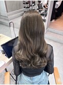 ミディアムレイヤー/オリーブグレージュ/質感再整トリートメント