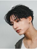 福岡大名メンズフェザーパーマフェザーショートニュアンスパーマ