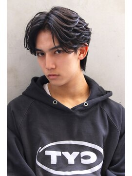 ブラン 天王寺(Blanc) 【Blanc】センターパート＿メンズカット＿フェザーパーマ