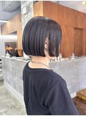 グレージュ/透明感カラー/イルミナカラー/ミニボブ/暗髪ボブ