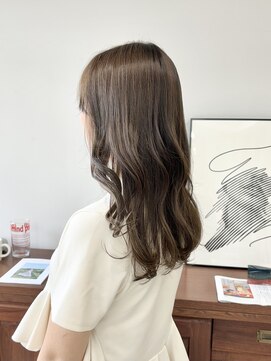 ヘアー アイス 御器所本店(HAIR ICI) ブリーチなしアッシュベージュレイヤーカット冬カラー20代