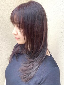 チャコレ パーチ 北千住店(Chacolle perch) 暗めピンク×重めレイヤー