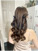 ハーフアップ/ハーフツイン/ツインアレンジ/ヘアセット/表参道