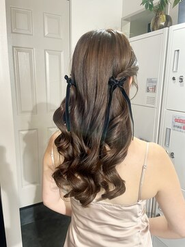 コアブラン 原宿 明治神宮前(CORE blanc) ハーフアップ/ハーフツイン/ツインアレンジ/ヘアセット/表参道