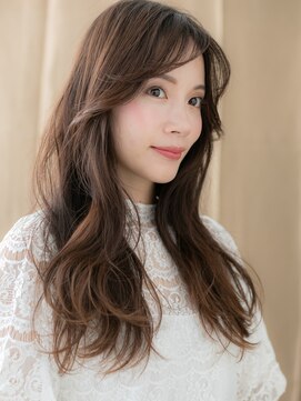 カバーヘア 上尾西口店(COVER HAIR) ミルクブラウン韓国風巻き毛先パーマヨシンモリX上尾30代40代