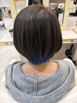 アッシュ 千歳烏山店(Ash) 10代20代30代大人かわいいインナーカラーボブひし形ショートボブ
