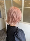 ホワイトグレージュミニウルフホワイトピンク×水素ケア5/3