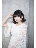 【salon de MiLK 原宿】切りっぱなしボブ×mixウェーブ