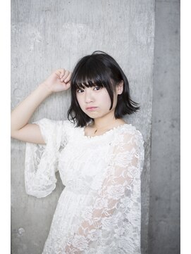 サロンドミルク 原宿(salon de MiLK) 【salon de MiLK 原宿】切りっぱなしボブ×mixウェーブ