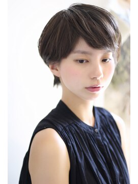 アオゾラヘアー 本店(AOZORA HAIR) ◎艶感◎マッシュヘアーこっくりカラー_耳かけマッシュショート
