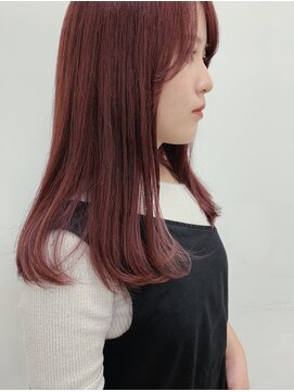 キー(kii) ピンクアッシュ　暖色　福岡　天神　今泉　薬院　ブリーチカラー