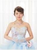 カラードレスのアレンジヘア
