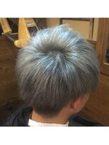 美容室 福山 ツーブロック&シルバーカラー