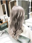 マーメイドアッシュケアブリーチ透明感カラー☆ロングヘア
