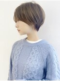 可愛い前髪ありひし形耳掛けクールボブ/20代/30代/40代/ショート