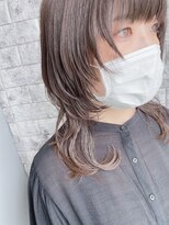 リアイス(Re:ICE) ミニウルフ/くすみブルー/流れるレイヤー/インナーハイライト