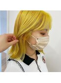 yellow　ブリーチカラー　ハイトーン　トリプルカラー 