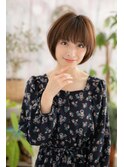 前下がりシンプルショート大人かわいい小顔ミニボブa1