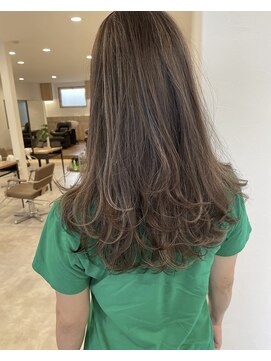 キノ(kino) コントラストハイライト/白髪ぼかしハイライト/グレージュ