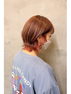 サロンド ココ(Salon de COCO) ウルフボブ&インナーカラーピンク