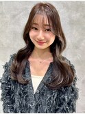 小顔バングレイヤーロング