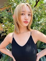 エイミー(Aimee)&nbsp;Aimee 町田 ふんわりボブ×ホワイトブロンド