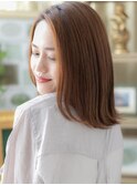 ★艶感ストレートウルフカット小顔くびれミディアム30代40代★10