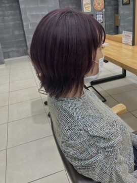 ラウル(Laulu) デザインカラー/レイヤーカット/ウェットヘア/オリーブベージュ