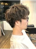 大人スパイキーショート×ツイストパーマ