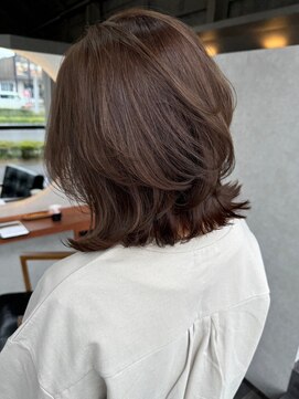 オズ 郡山桑野店(OZ) 黒髪ボブルフネビージュ小顔ワンレン