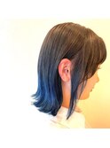 ボブ×裾カラー