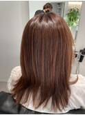 白髪染め使わない白髪染めでオレンジブラウン