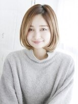 ウル 吉祥寺(ulu)&nbsp;かきあげ前髪のハイトーンボブ