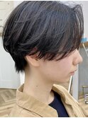 20代～50代◎モード/黒髪フェザーショート/レイヤーカット