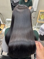 ファビ 渋谷(Fab)&nbsp;くびれヘア/暗めカラー/アプリコットオレンジ/縮毛矯正