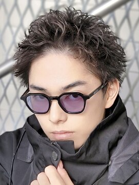 フィフス 神南(fifth) 渋谷アップバングスパイキーショートツーブロックフェード30代◆