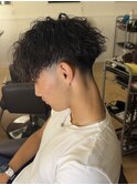 海外ヘアーツイスパ波巻きシャドウパーマ