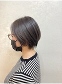 ショートボブ×アッシュカラー