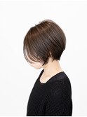 大人ショート/透明感グレージュ/ふんわりショート