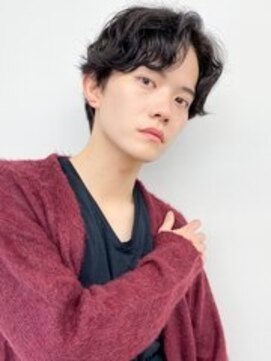 アース 大井町店(HAIR & MAKE EARTH) 30代大人男性マッシュ×センターパートニュアンスパーマ