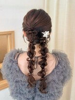 フェリーチェ 六本木店(Felice)&nbsp;ツイン編みおろし お呼ばれヘア 参列ヘア イベントヘア